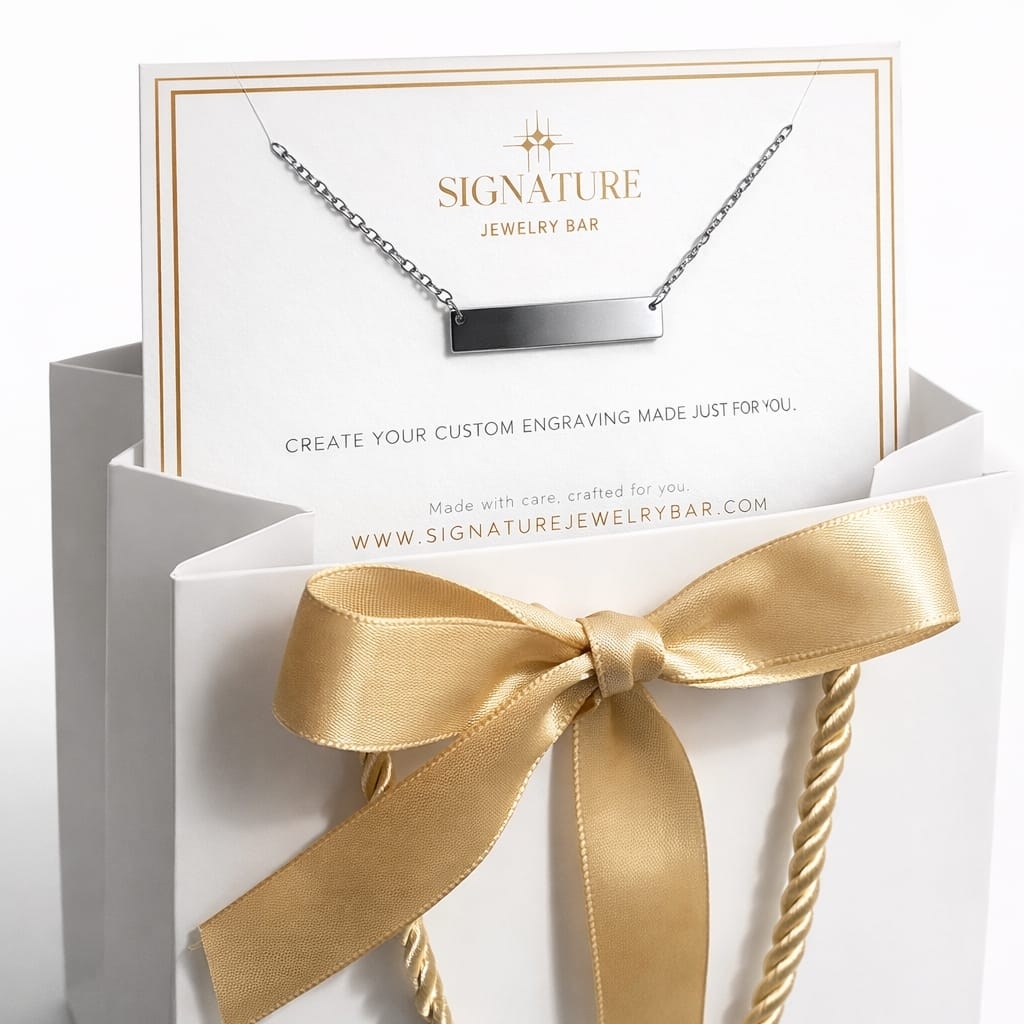 Silver Engravable Necklace  Silver